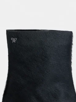 Hot Silbon Botin tacon pelo Negro
