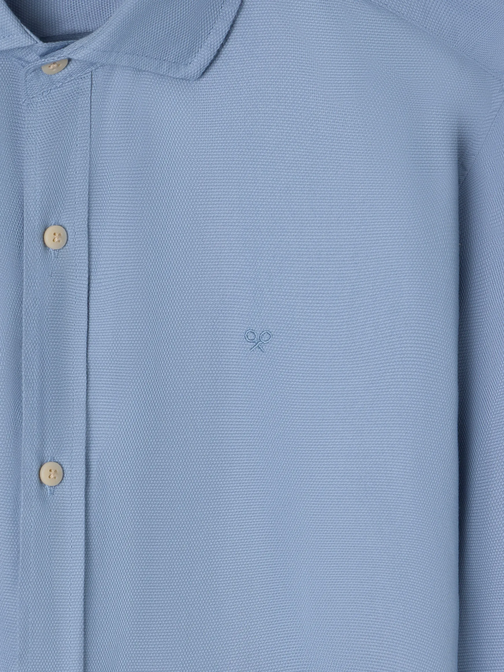 Outlet Silbon Camisa sport miniestructura Azul