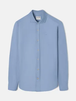 Outlet Silbon Camisa sport miniestructura Azul