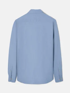 Outlet Silbon Camisa sport miniestructura Azul