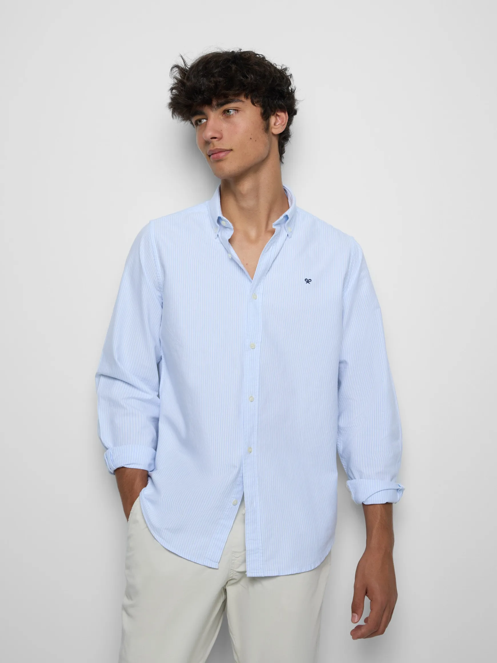 Best Silbon Camisa sport oxford regular fit raya Celeste