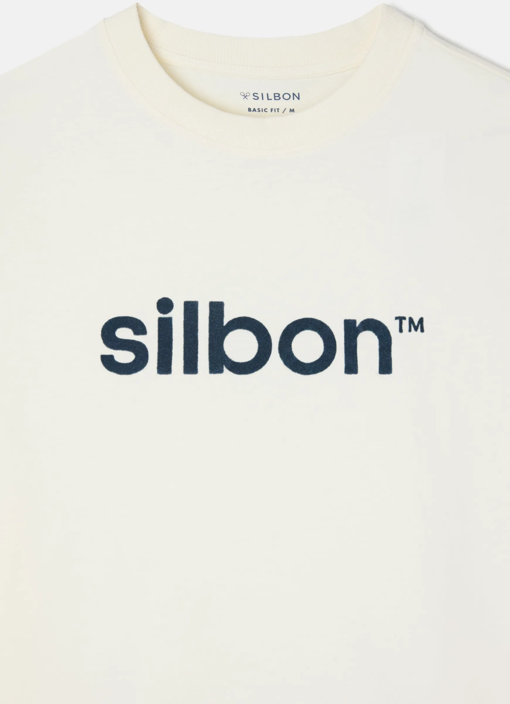 Clearance Silbon Camiseta flock Crema