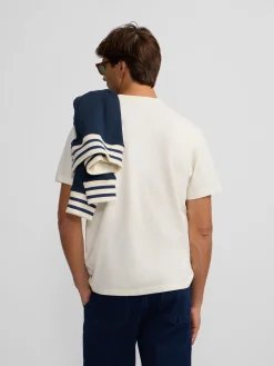 Clearance Silbon Camiseta flock Crema