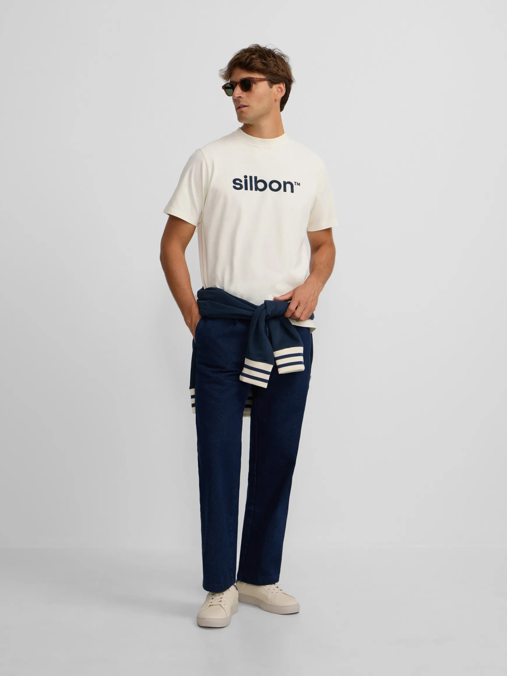 Clearance Silbon Camiseta flock Crema