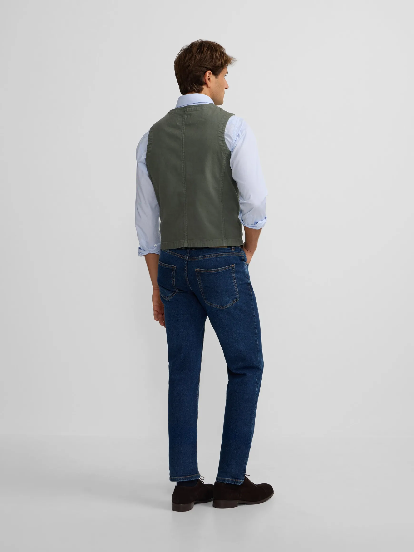 Online Silbon Chaleco multibolsillos Verde
