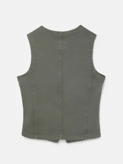 Online Silbon Chaleco multibolsillos Verde