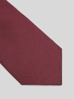 Clearance Silbon Corbata mini puntos Burdeos