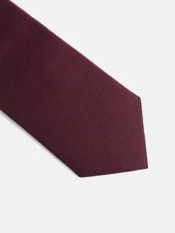 Clearance Silbon Corbata mini puntos Burdeos