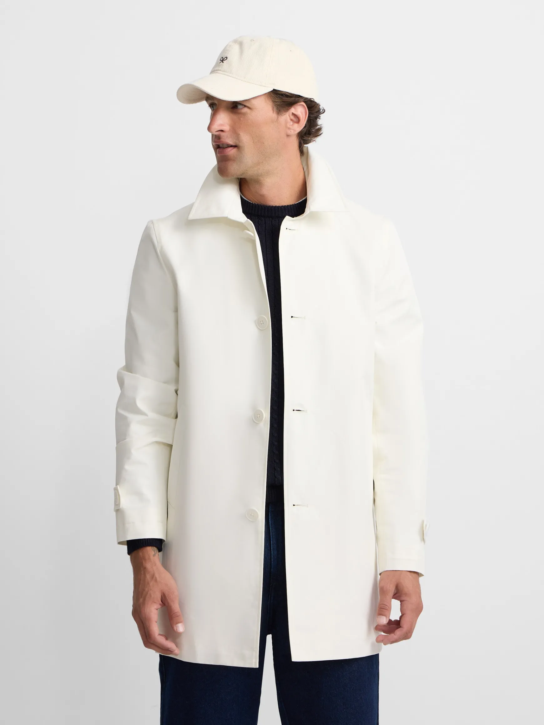 Silbon Gabardina corta Beige
