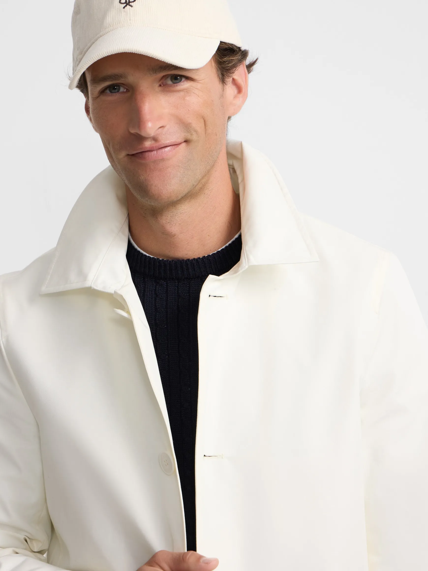 Silbon Gabardina corta Beige