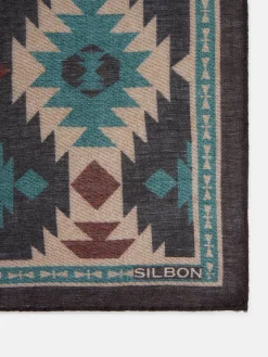 Silbon Pañuelo estampado etnico Marron