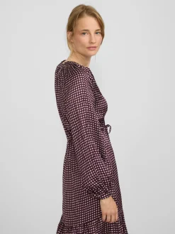 Best Silbon Vestido largo estampado geometrico Morados