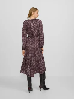 Best Silbon Vestido largo estampado geometrico Morados