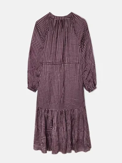 Best Silbon Vestido largo estampado geometrico Morados