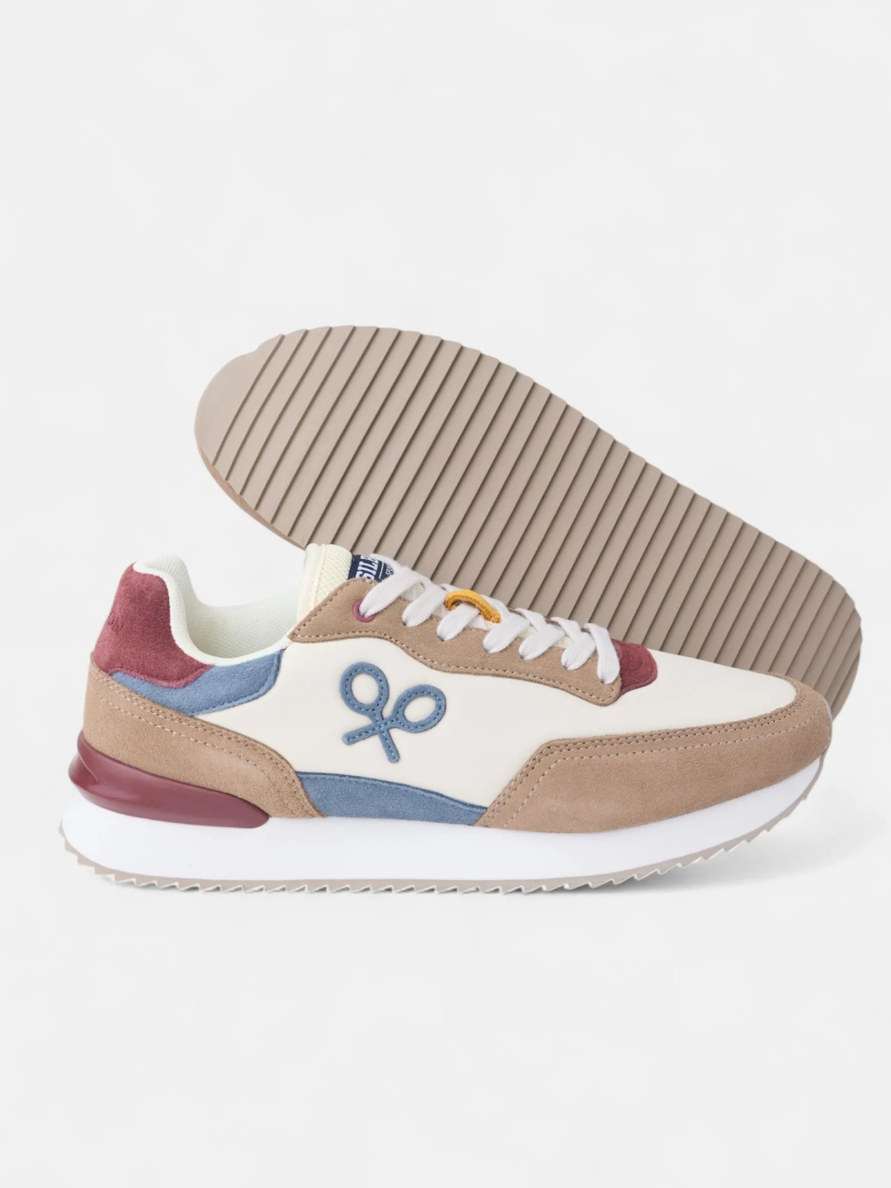Hot Silbon Zapatilla running multicolor Beige