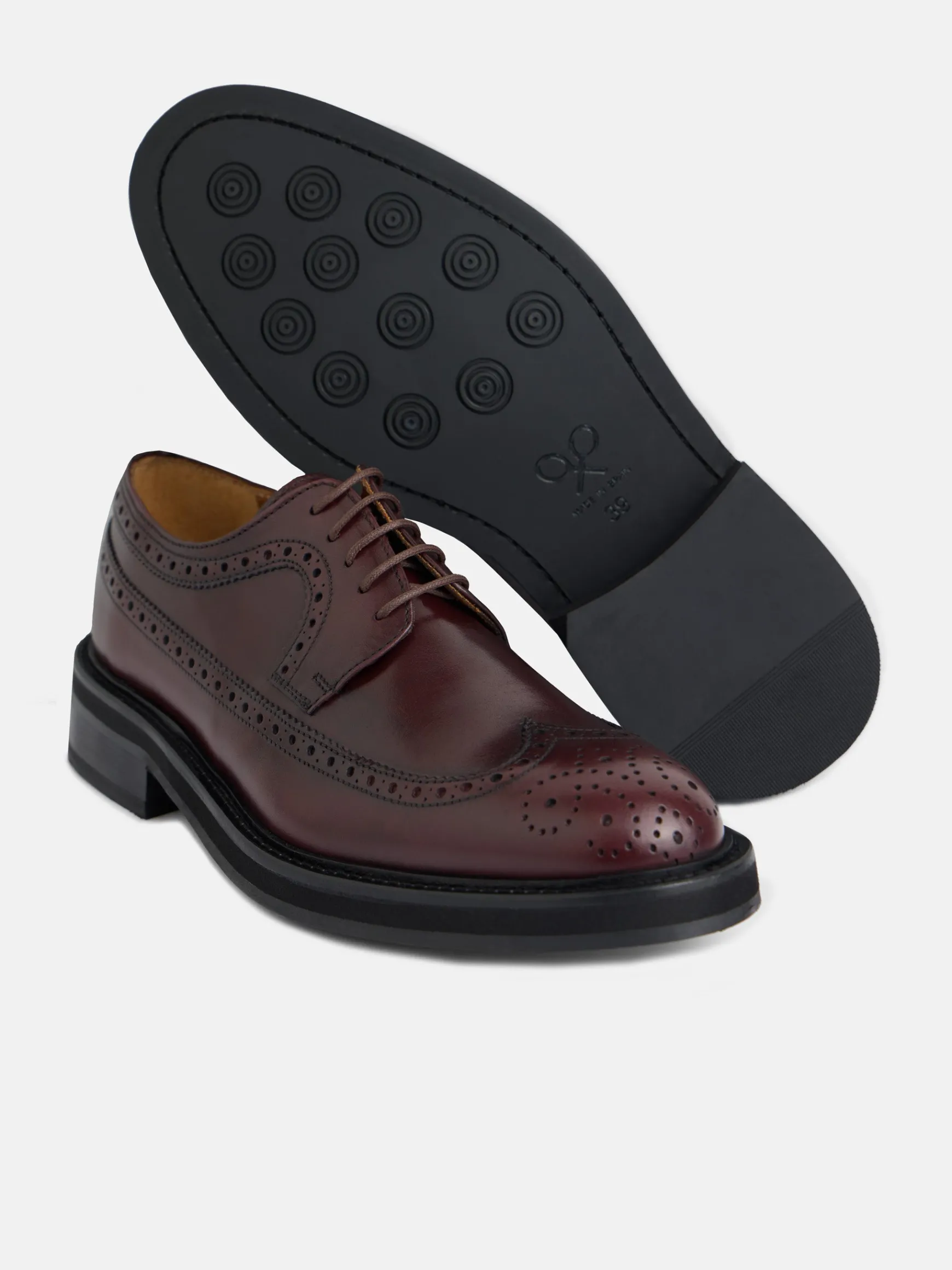 Best Silbon Zapato clasico piel perforado Burdeos