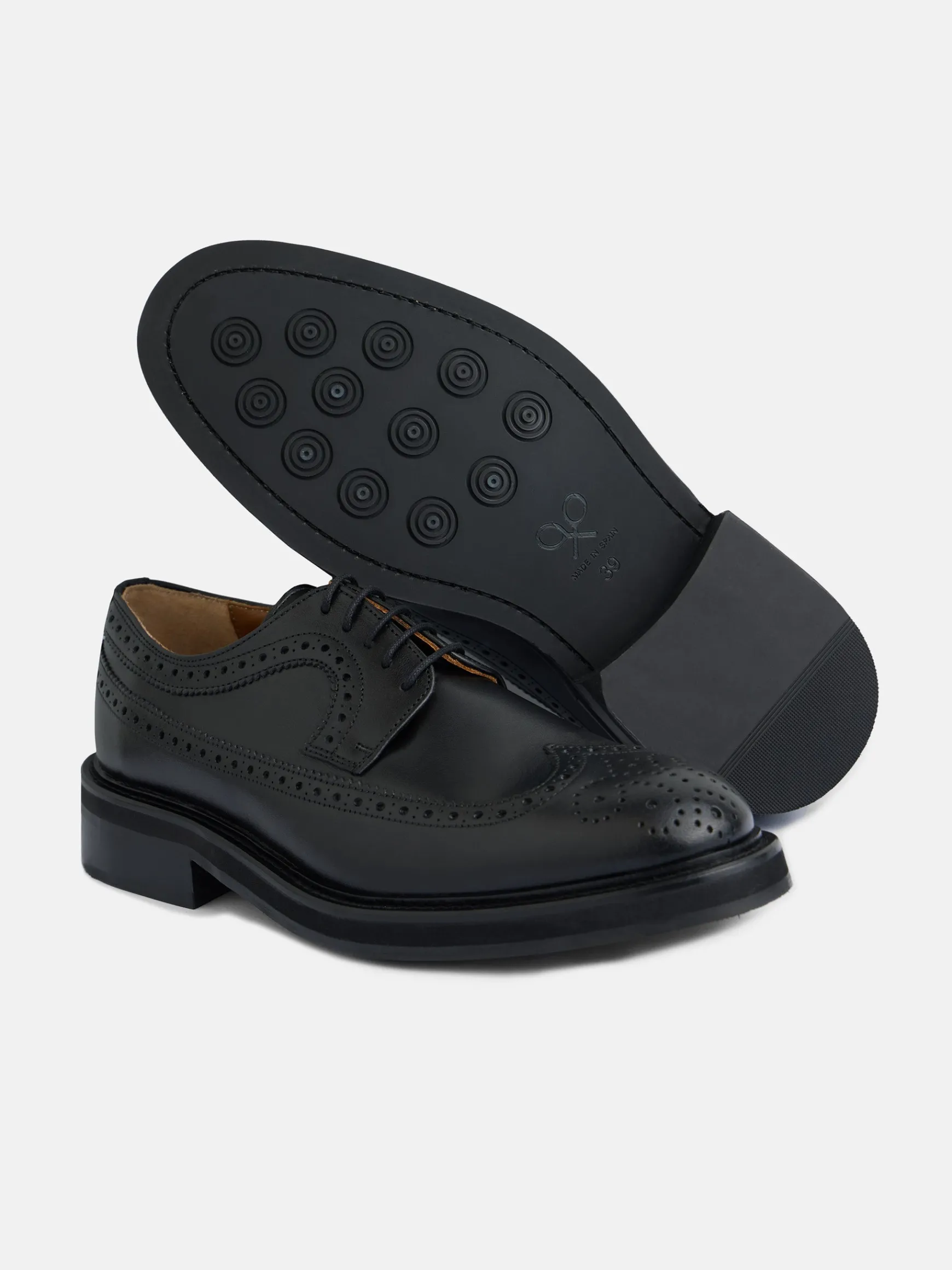 Best Silbon Zapato clasico piel perforado Negro